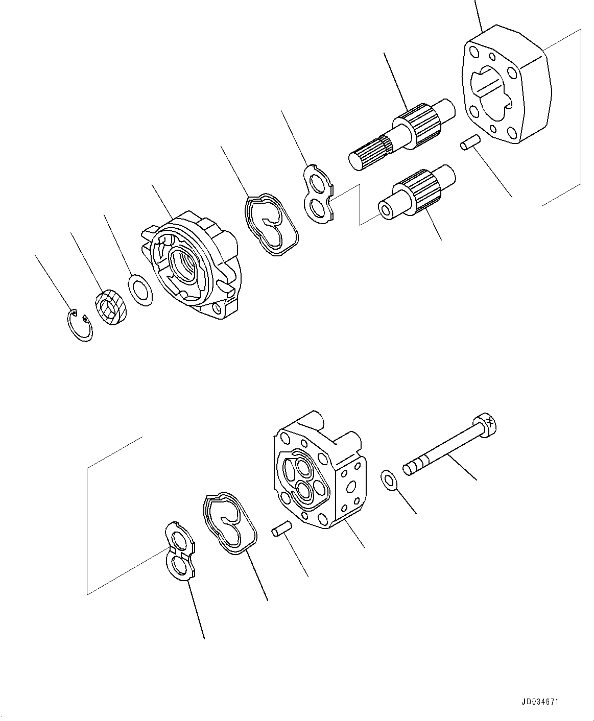 Hydraulic Tank, Emergency Steering Pump(#20001-) — komatsu parts diagram