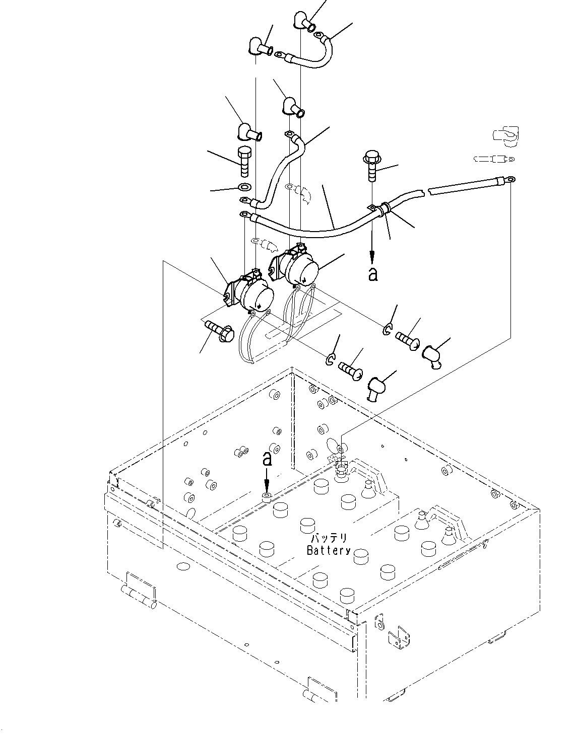 Battery Box, Emergency Switch(#20001-) — komatsu parts diagram