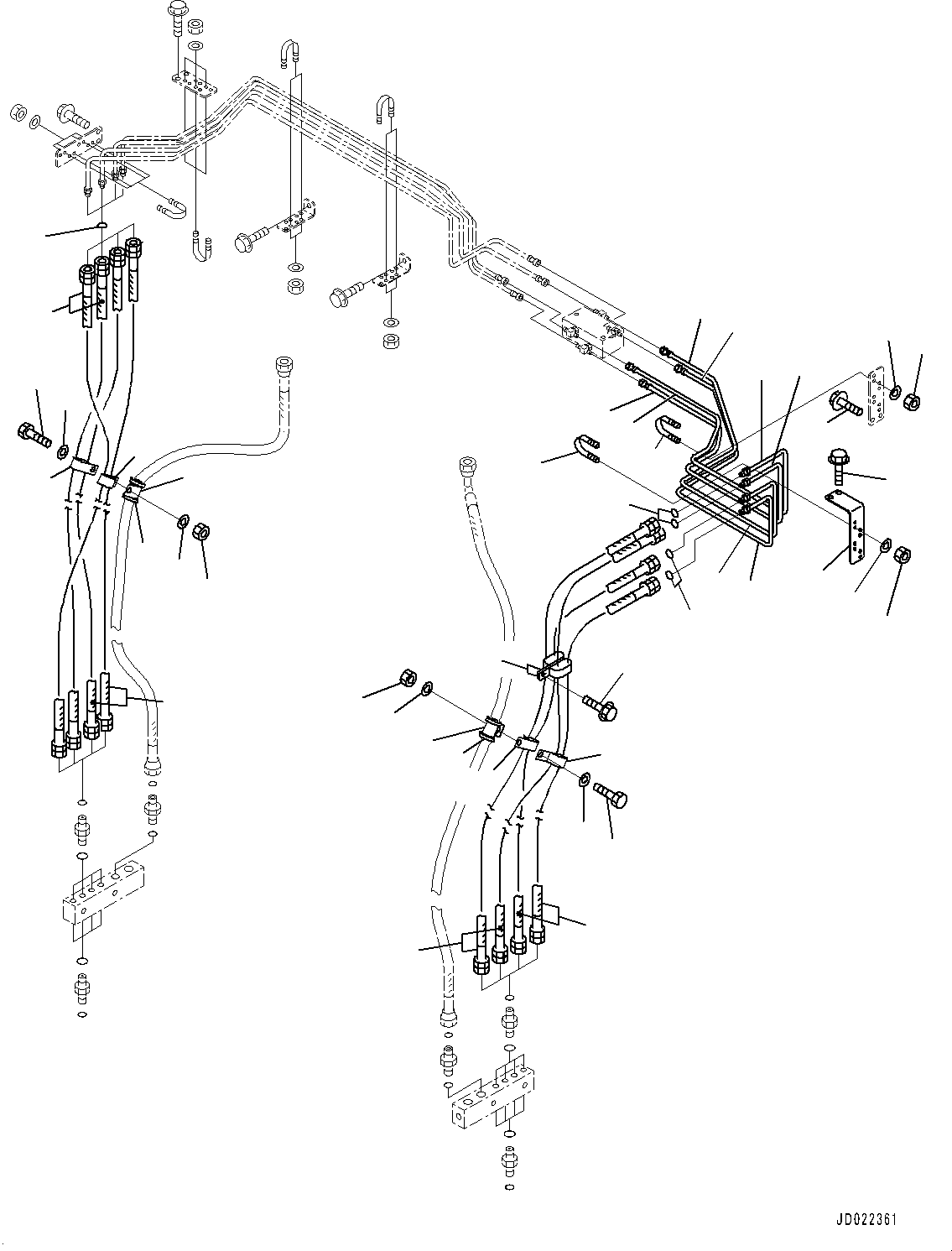 Automatic Suspension Piping, Piping(#20001-) — komatsu parts diagram
