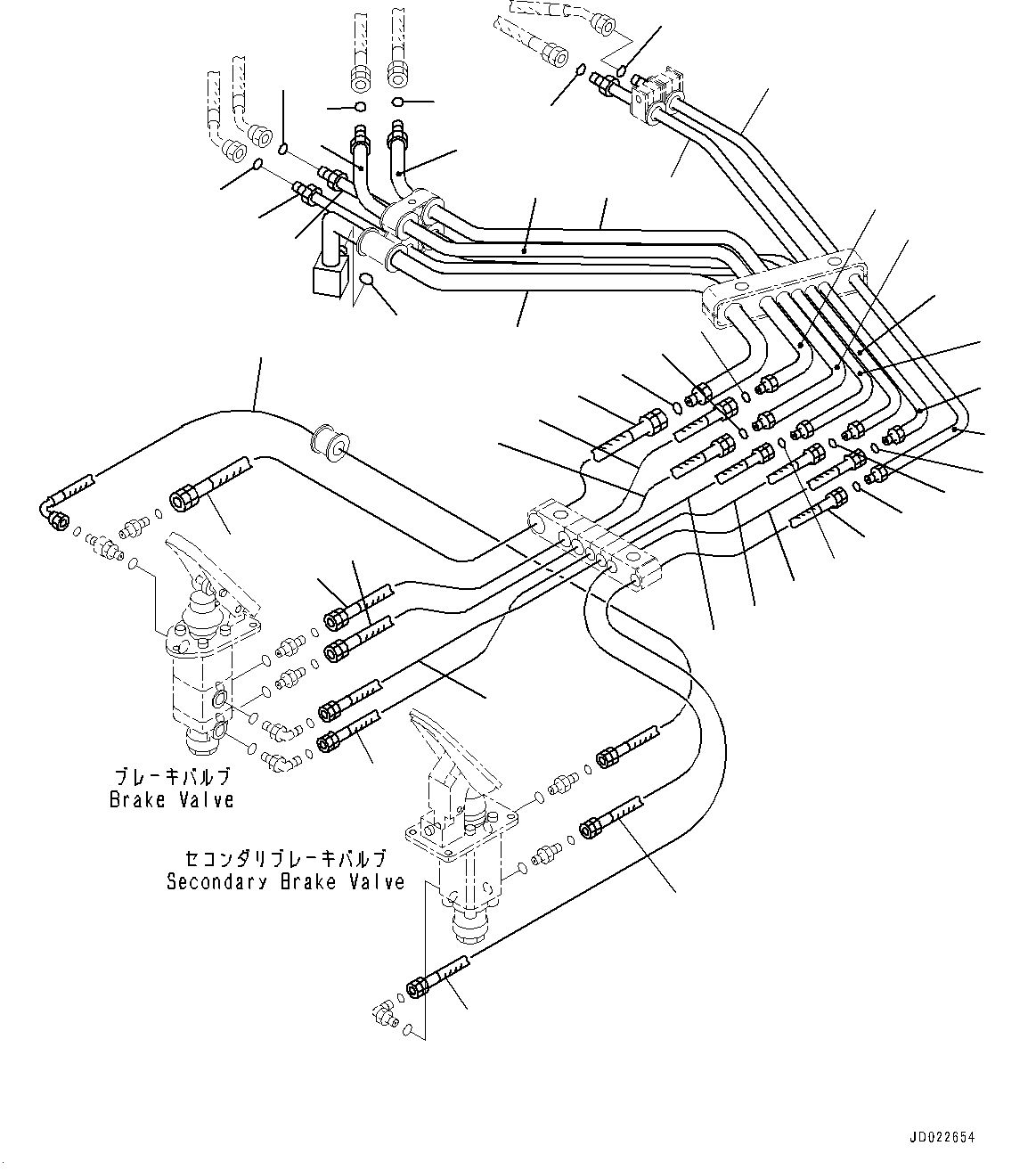 Cab, Brake Hose(#20001-) — komatsu parts diagram