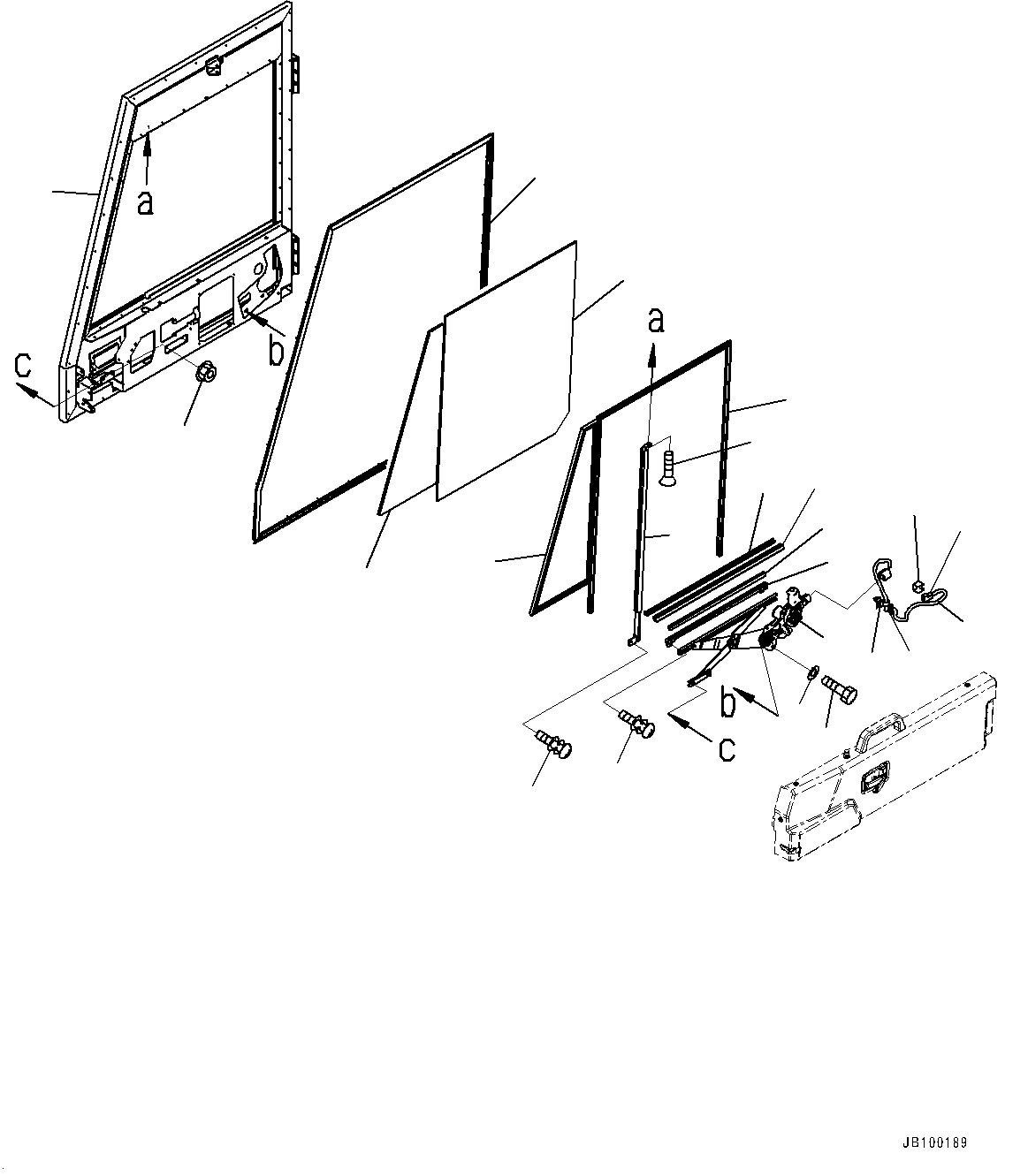 Cab, Door, R.H.(#-02147483647-) — komatsu parts diagram