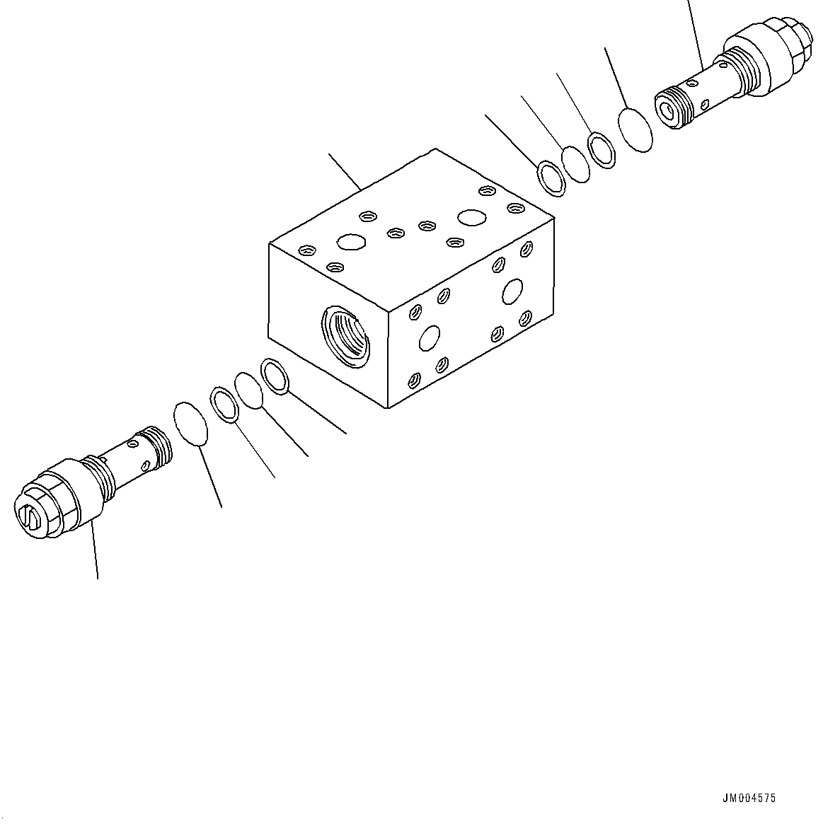 Steering and Hoist Hydraulic Piping, Cross Over Relief Valve(#20001-) — komatsu parts diagram