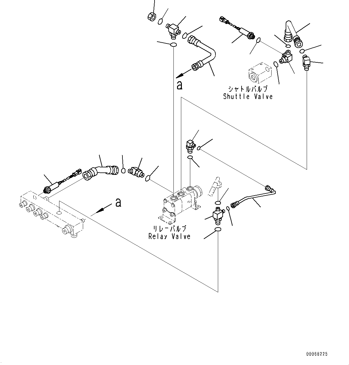 Brake Piping, Piping (2/6) (For Sandy and Dusty Terrain Arrangement)(#20001-) — komatsu parts diagram