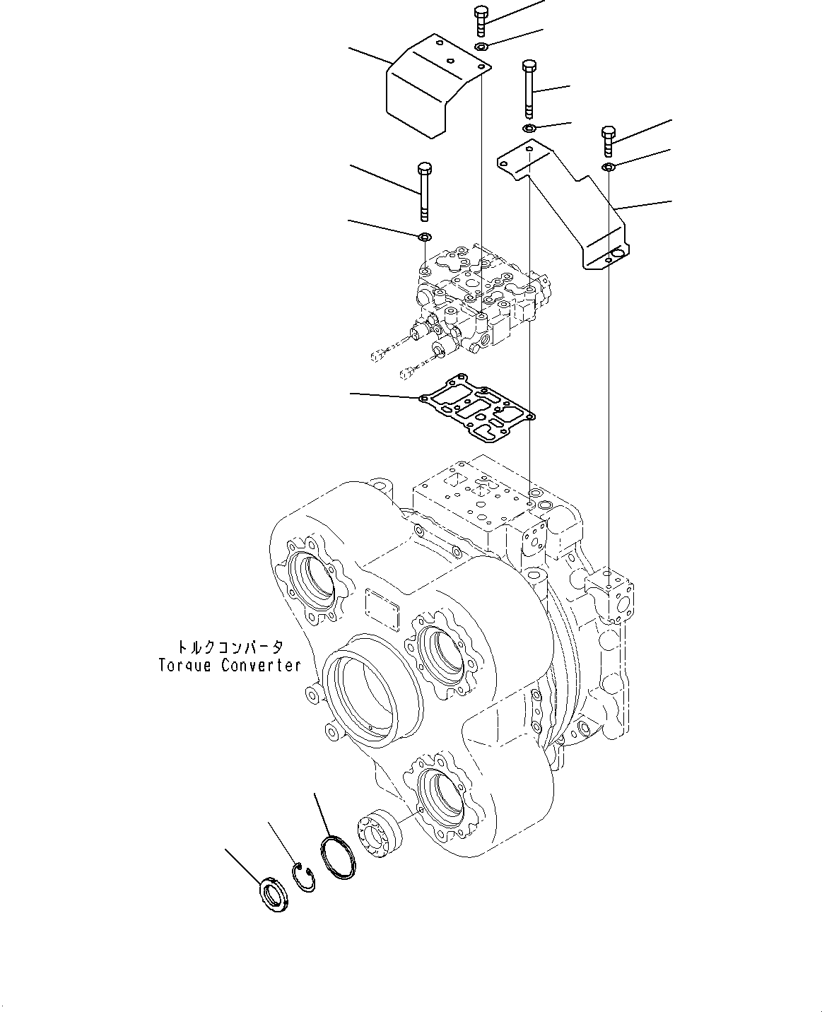 Torque Converter and Transmission, Cover(#20001-) — komatsu parts diagram