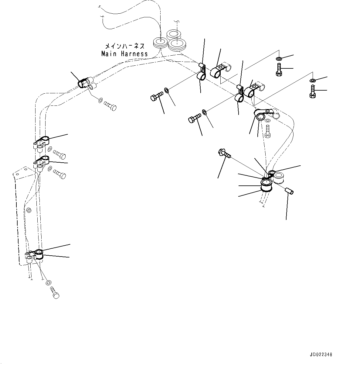 Battery Box, Clamp(#20001-) — komatsu parts diagram