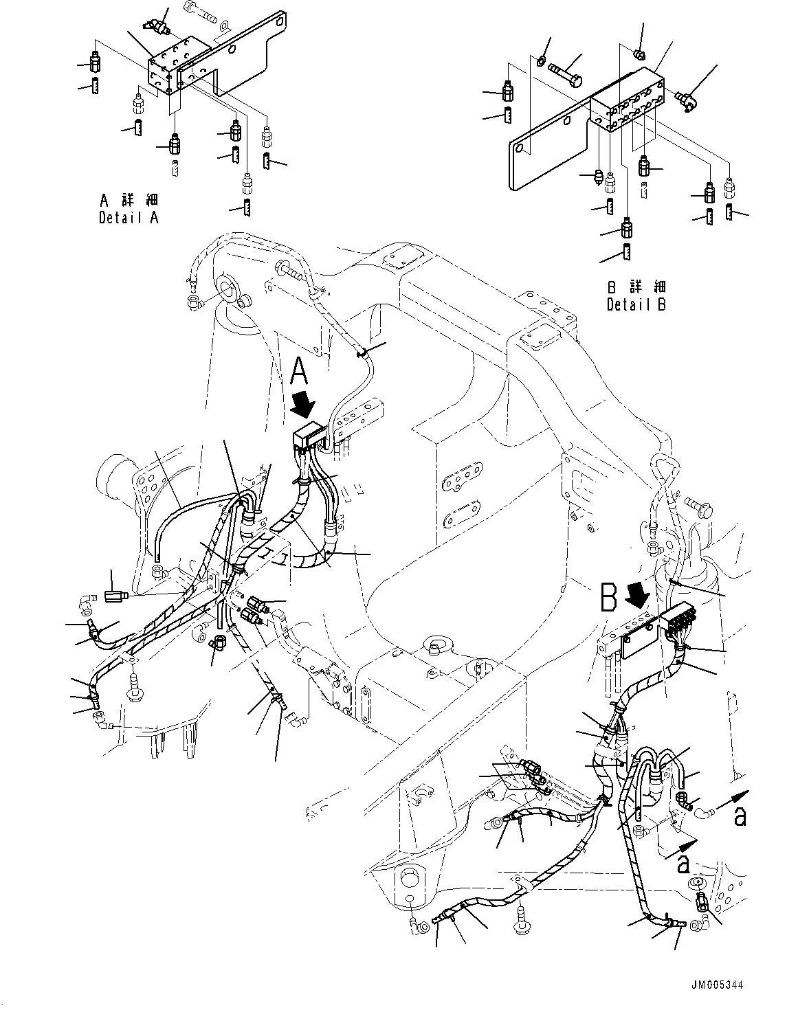 Lubrication Piping, Front (1/2)(#20001-20139) — komatsu parts diagram