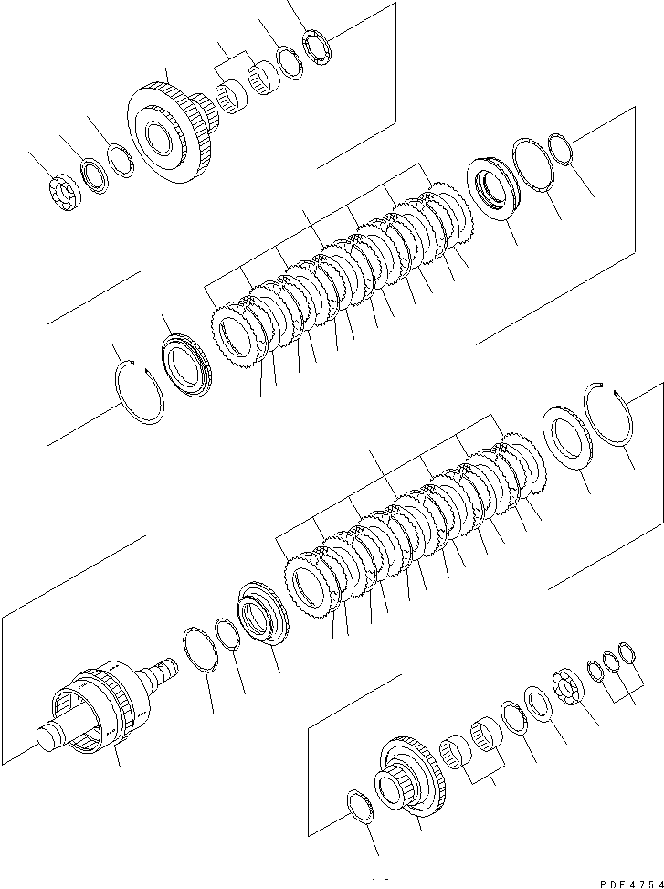 TRANSMISSION (3RD AND 4TH CLUTCH) — komatsu parts diagram