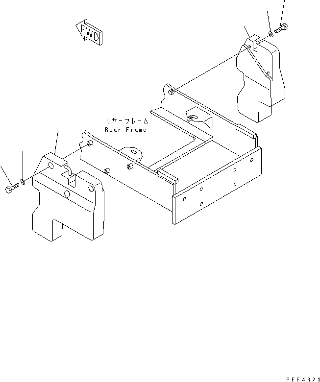 COUNTER WEIGHT (ADDITIONAL COUNTER WEIGHT) (FOR LOG GRAPPLE) — komatsu parts diagram