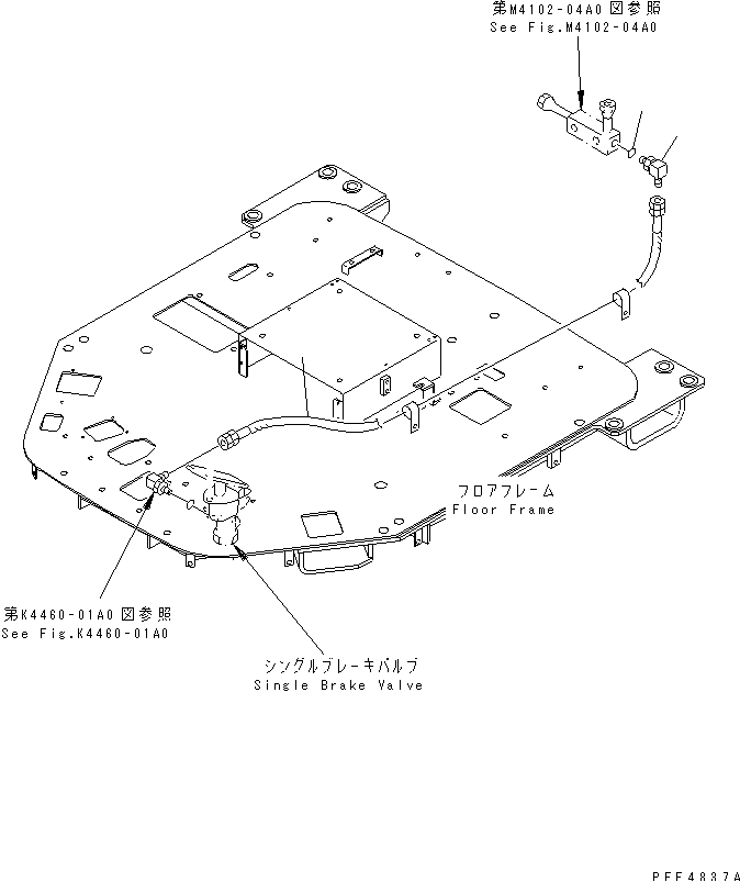BULKHEAD (ACCUMULATOR TO SINGLE BRAKE VALVE) — komatsu parts diagram