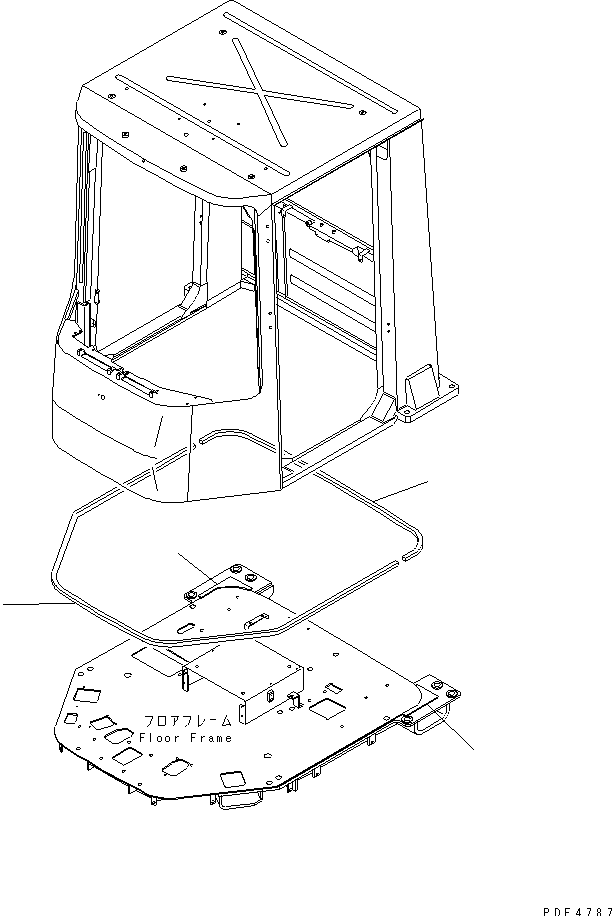 ROPS CAB (SEAL) — komatsu parts diagram