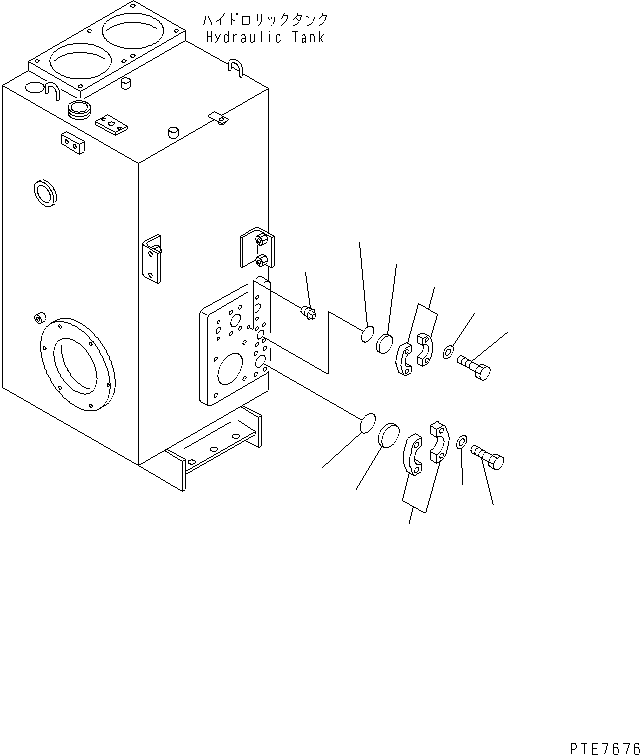 HYDRAULIC TANK (ATTACHMENT MOUNTING LINE PLUG) — komatsu parts diagram