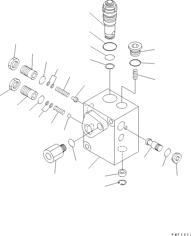 BULKHEAD (ACCUMULATOR CHARGE VALVE) — komatsu parts diagram