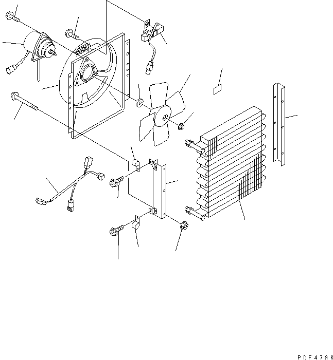 AIR CONDITIONER (CONDENSER) — komatsu parts diagram