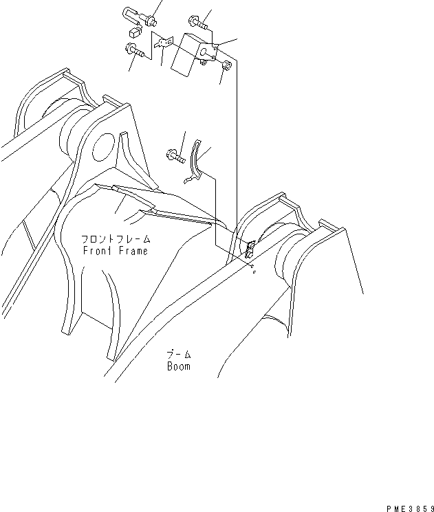 LIFT ARM AND BELLCRANK (BOOM KICK OUT) — komatsu parts diagram