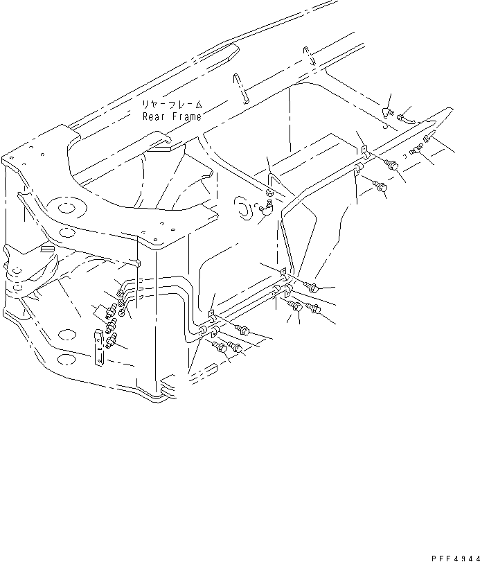 REMOTE GREASE (REAR AXLE SUPPORT) — komatsu parts diagram