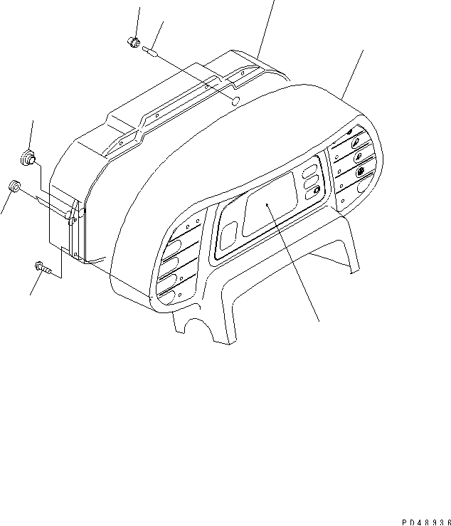 MAIN MONITOR (INNER PARTS) — komatsu parts diagram