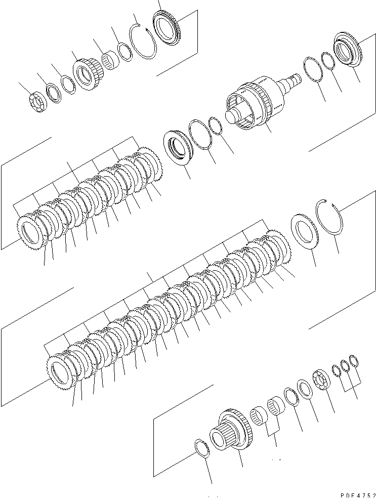 TRANSMISSION (FORWARD AND 1ST CLUTCH) — komatsu parts diagram