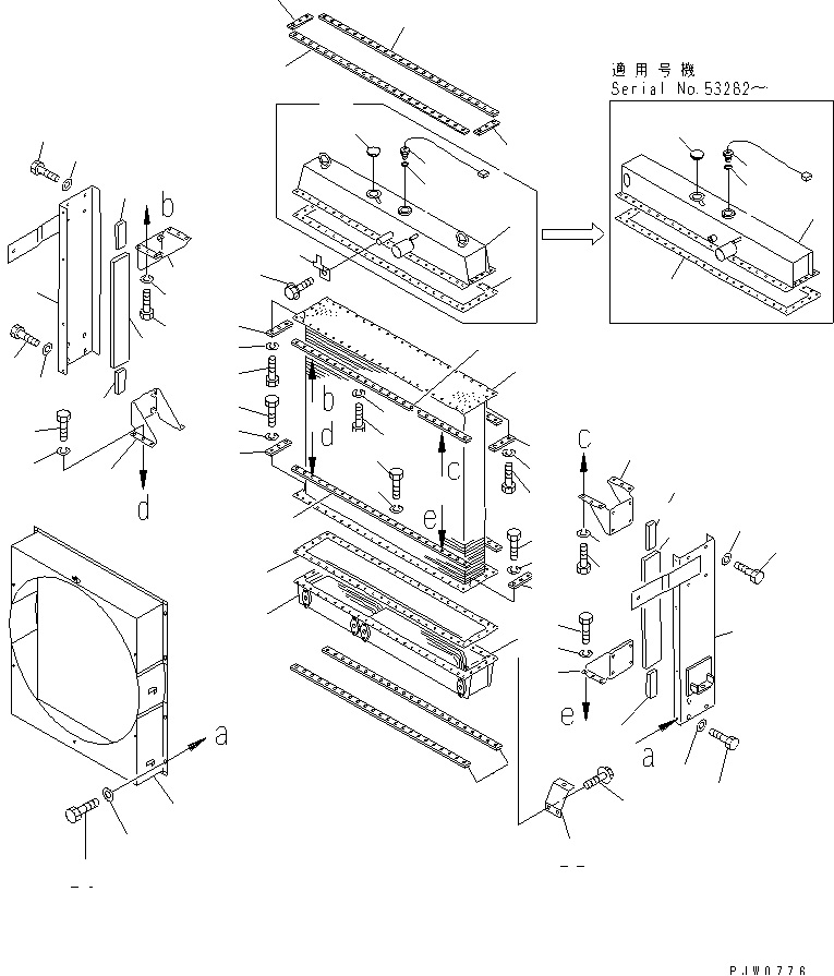 RADIATOR (RADIATOR PARTS) — komatsu parts diagram