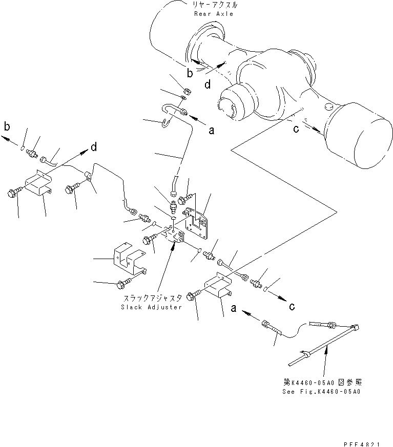 BRAKE PIPING (REAR BRAKE LINE) — komatsu parts diagram