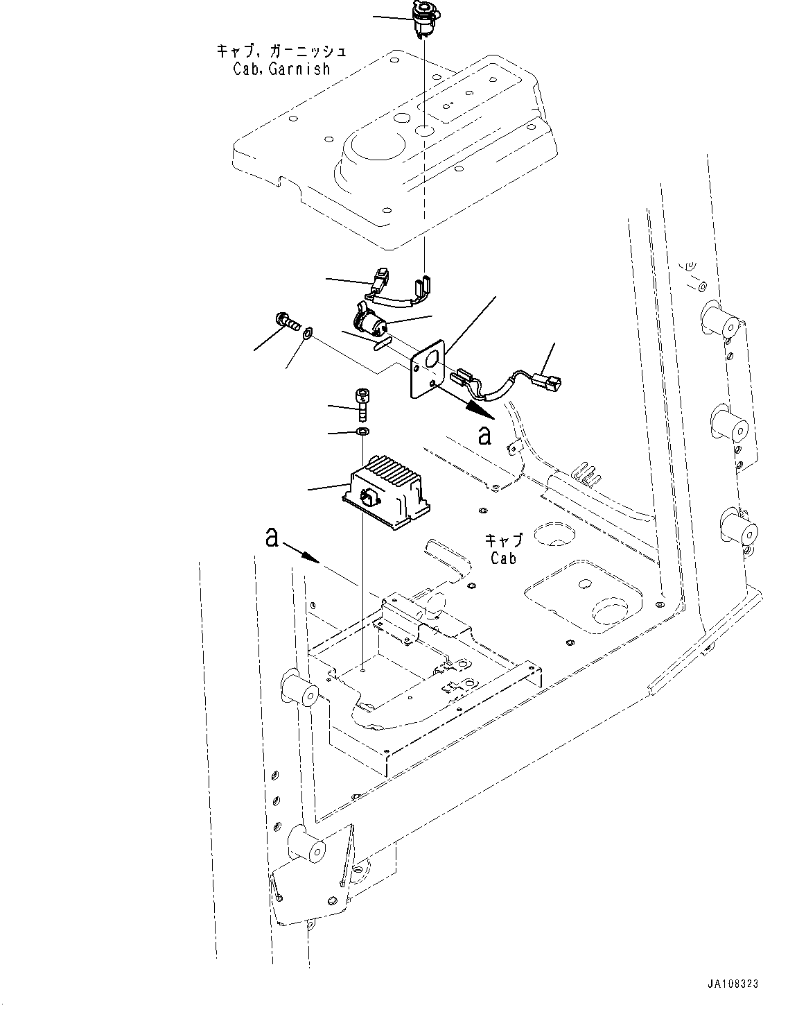 Cab, DC Converter(#40001-) — komatsu parts diagram