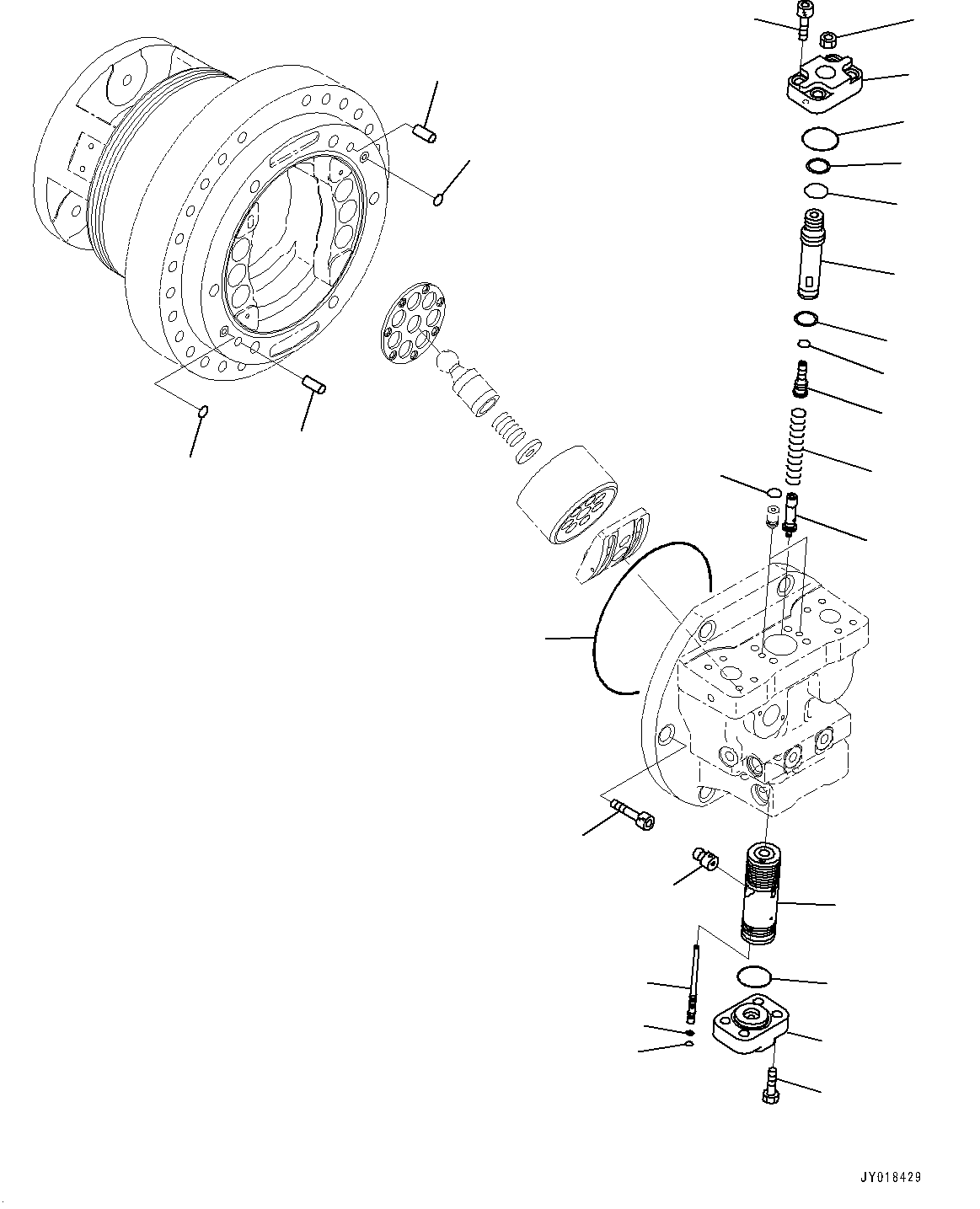 Final Drive, HST Motor, R.H. (2/4)(#40001--2147483648) — komatsu parts diagram