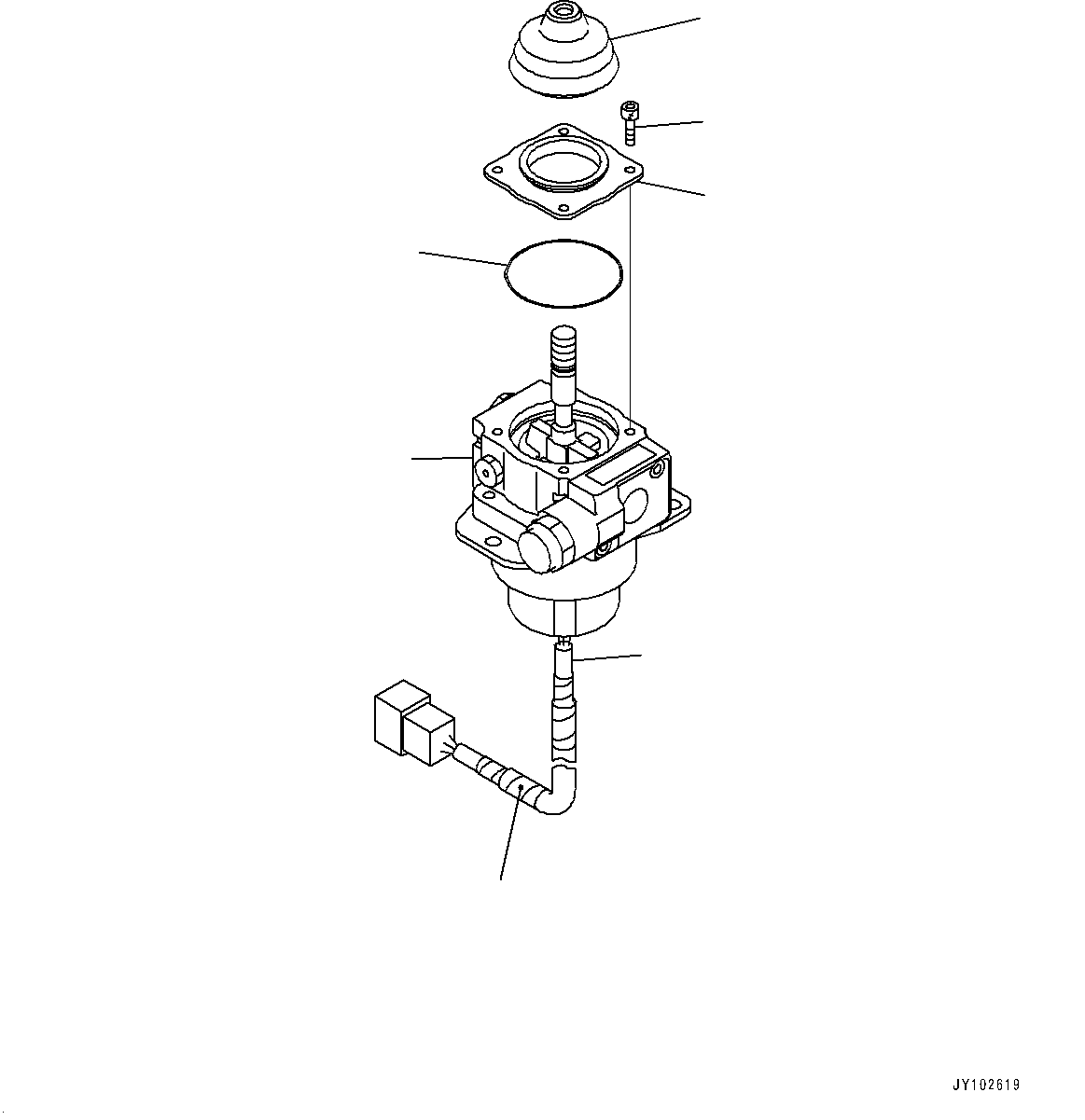 Cab, Electric Lever (1/2)(#40001-) — komatsu parts diagram