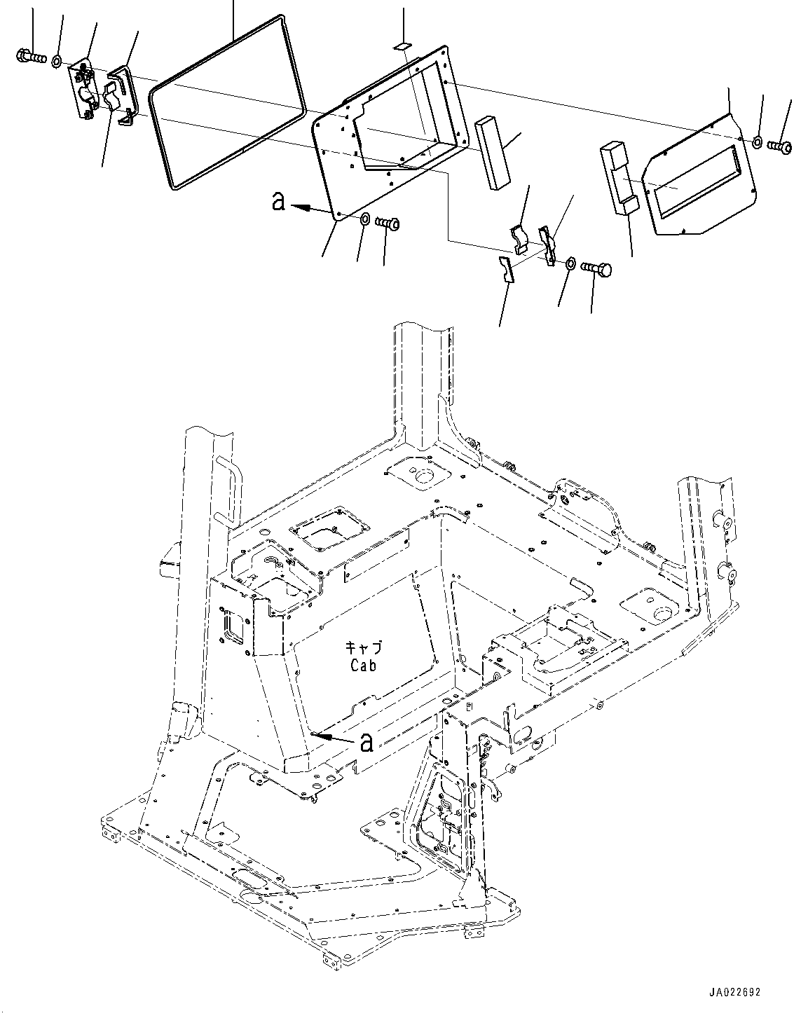 Cab, Floor Cover(#40001-) — komatsu parts diagram