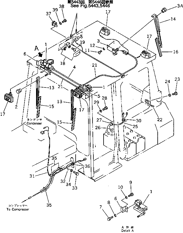 ELECTRICAL SYSTEM (1/3) (FOR STEEL CAB)(#50044-) — komatsu parts diagram