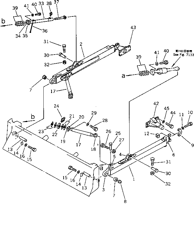 STRAIGHT TILT FRAME (FOR STRAIGHT TILT DOZER) — komatsu parts diagram