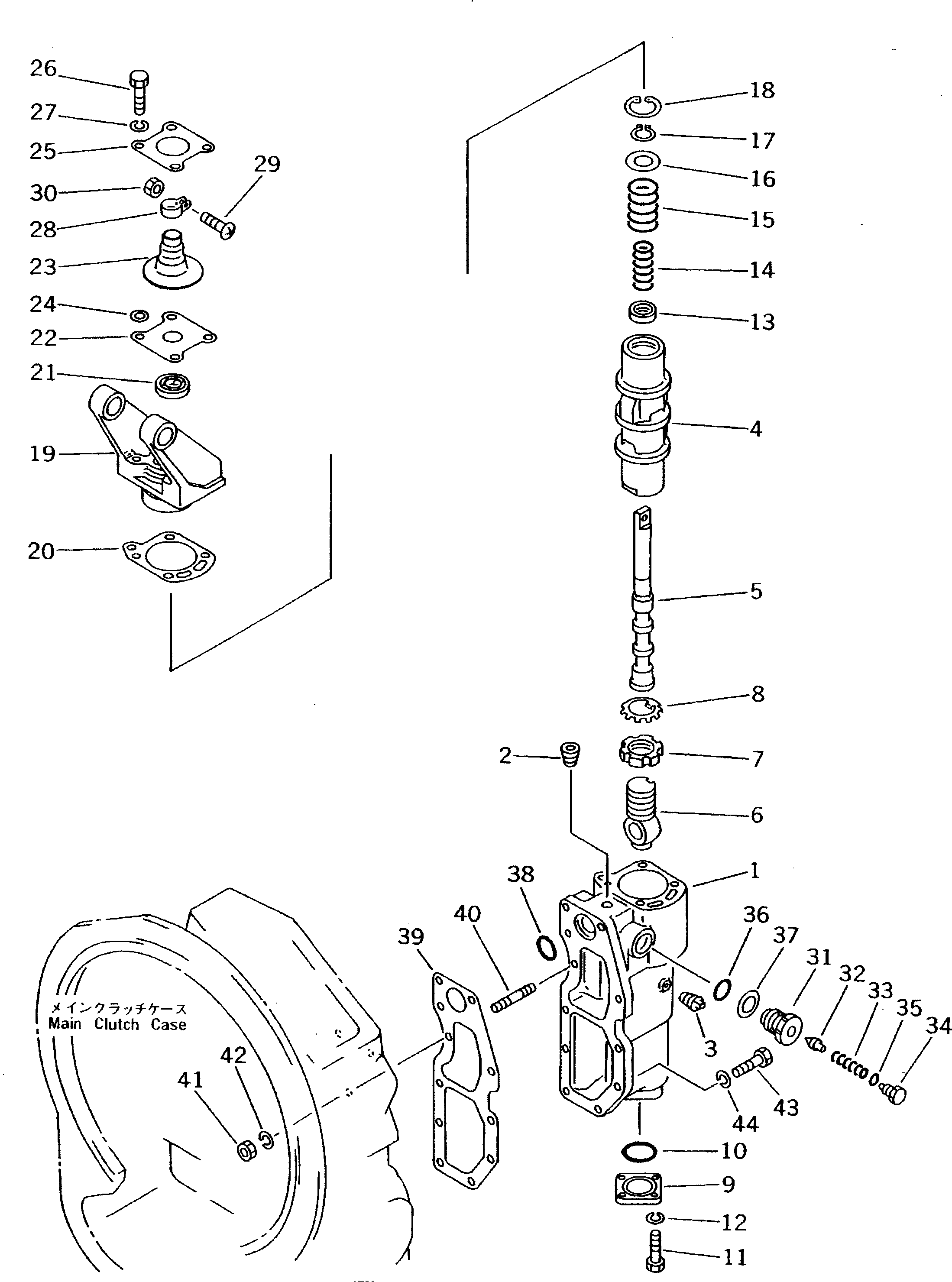 MAIN CLUTCH BOOSTER — komatsu parts diagram