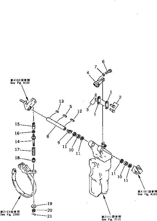 MAIN CLUTCH BOOSTER LINKAGE — komatsu parts diagram