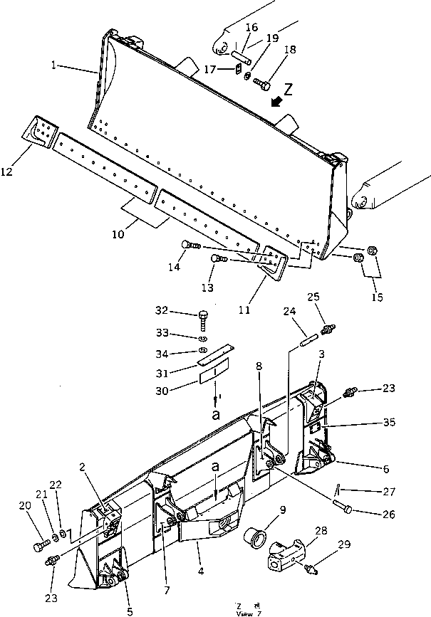 STRAIGHT BLADE (FOR STRAIGHT DOZER) — komatsu parts diagram