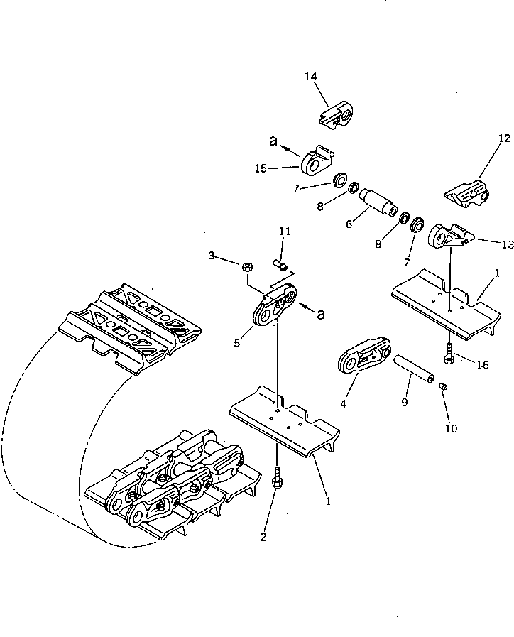 TRACK SHOE (LUBRICATE TYPE) (ON ROCK-BED)(#50001-50060) — komatsu parts diagram