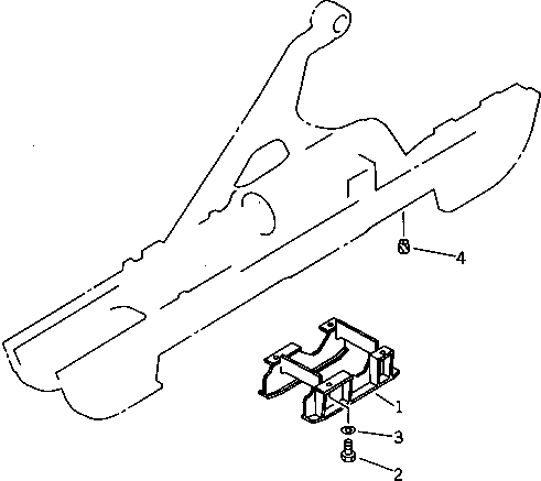 TRACK FRAME MINI CENTER GUARD — komatsu parts diagram