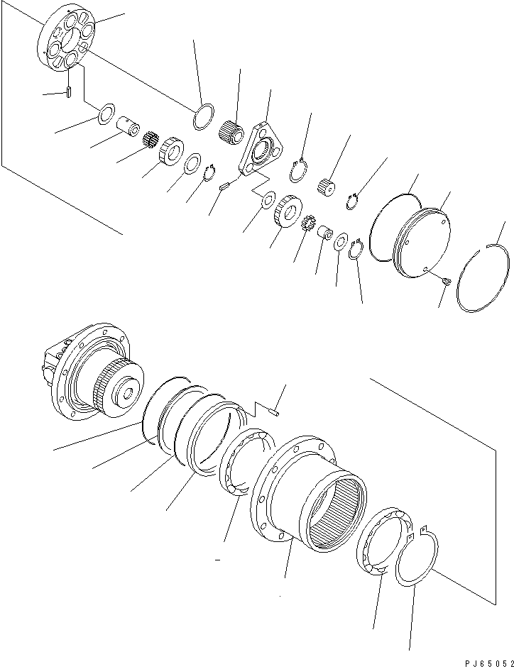 TRAVEL MOTOR (1/3) — komatsu parts diagram