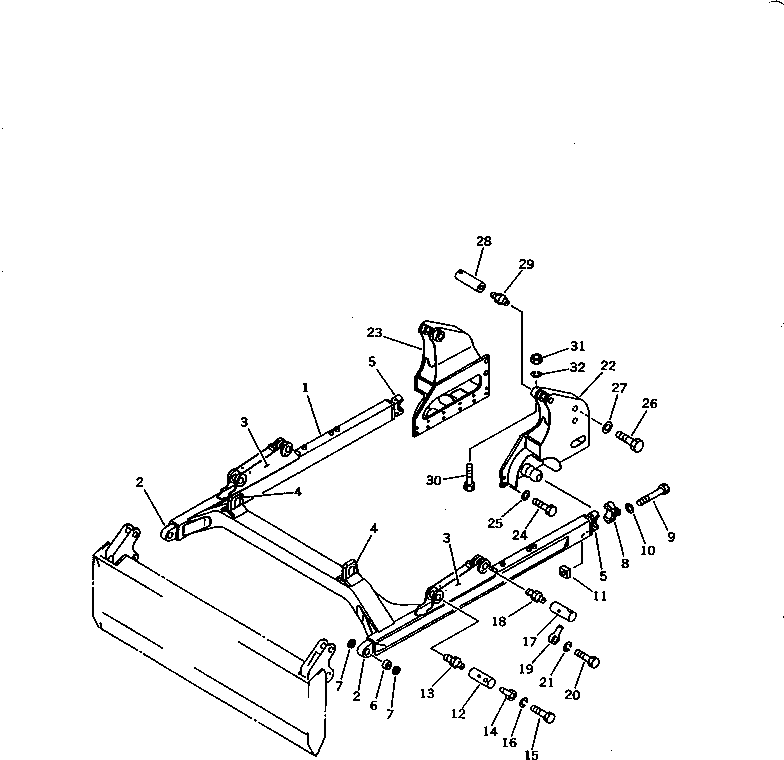 TRIMMING DOZER FRAME — komatsu parts diagram