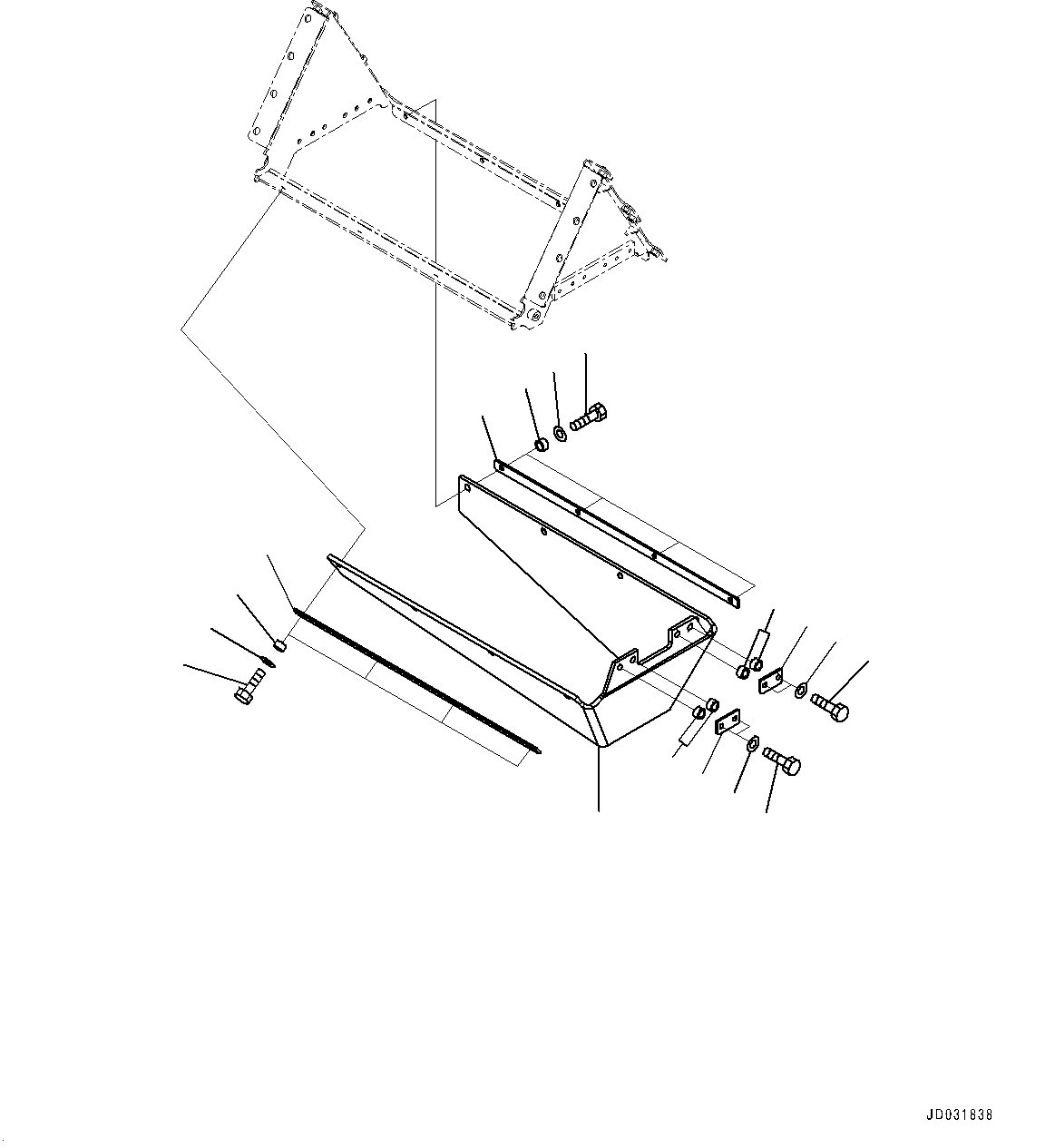 Chute, Skirt(#5001-) — komatsu parts diagram