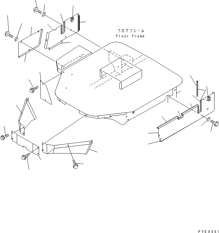FLOOR COVER (SUPER SILENT SPEC.) — komatsu parts diagram