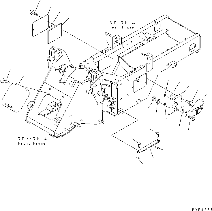 BAR LOCK AND COVER (SUPER SILENT SPEC.) — komatsu parts diagram