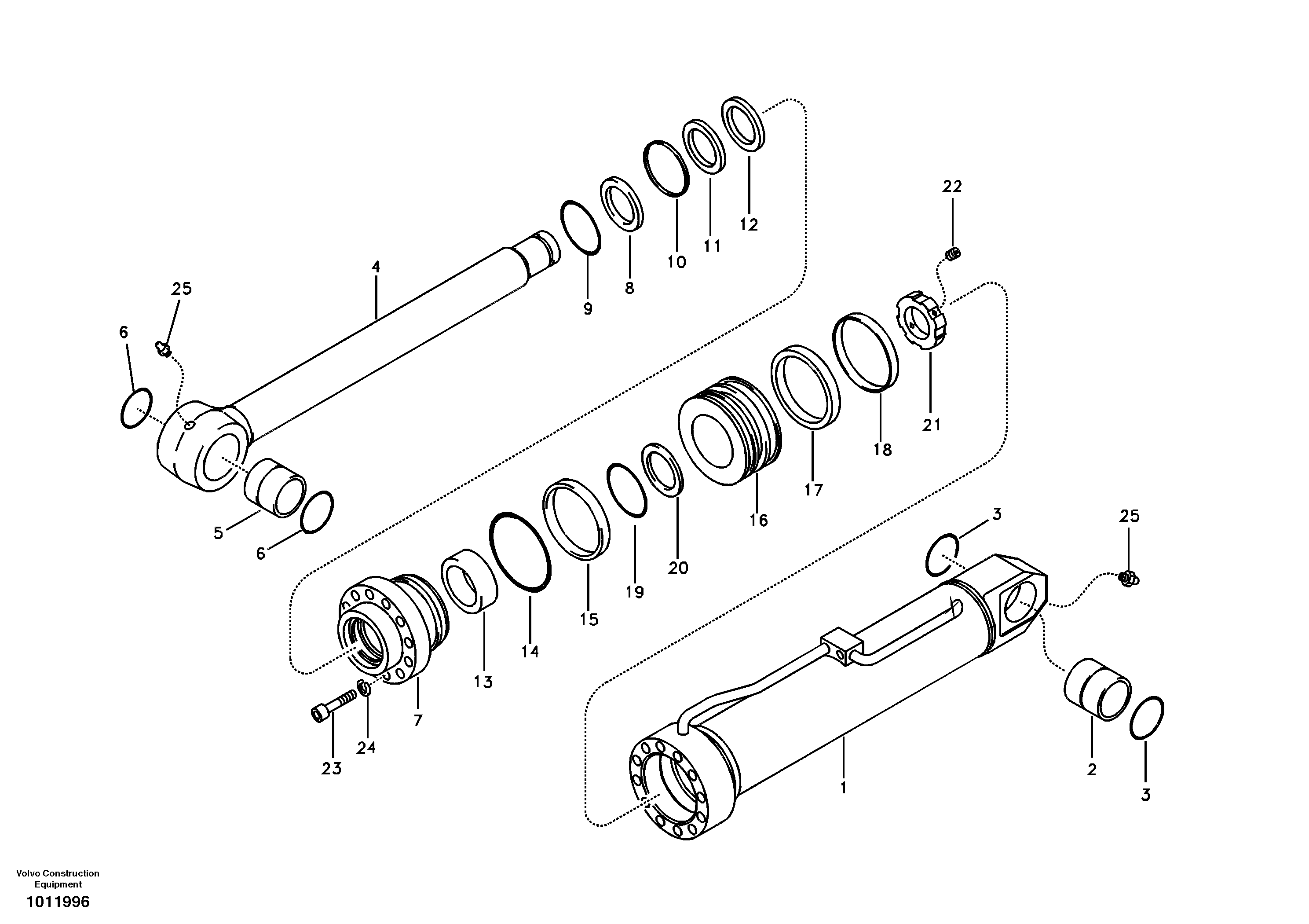 Hydraulic cylinder, Removal Counterweight. — volvo parts diagram