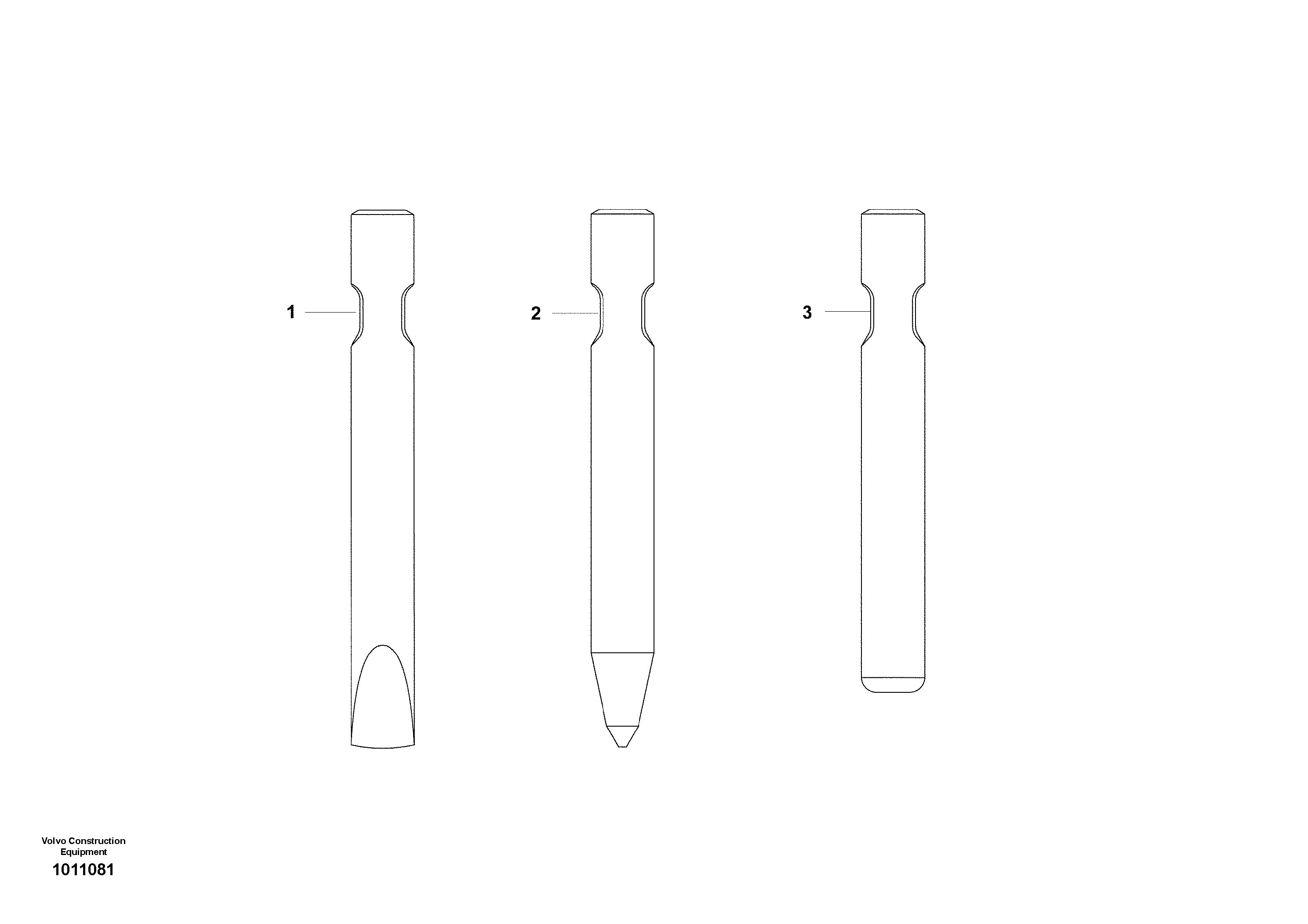 Hydraulic Hammer, Chisel  FOR HB3200 — volvo parts diagram