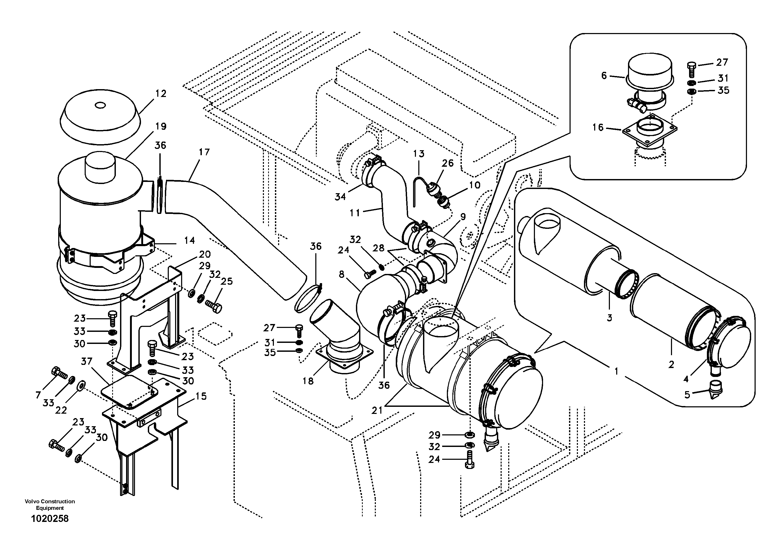 Inlet system — volvo parts diagram