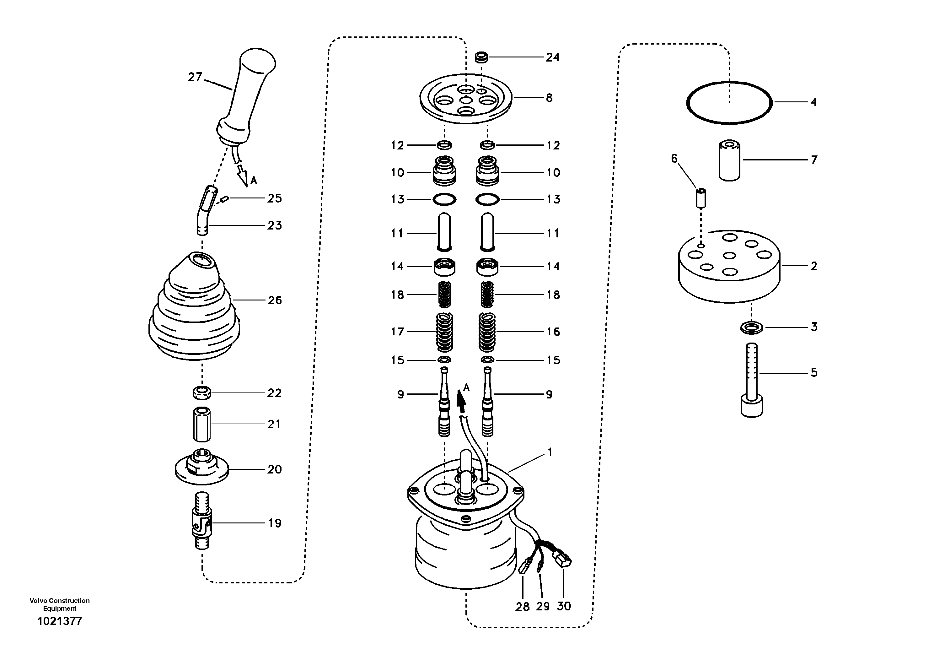 Servo system, remote control valve — volvo parts diagram