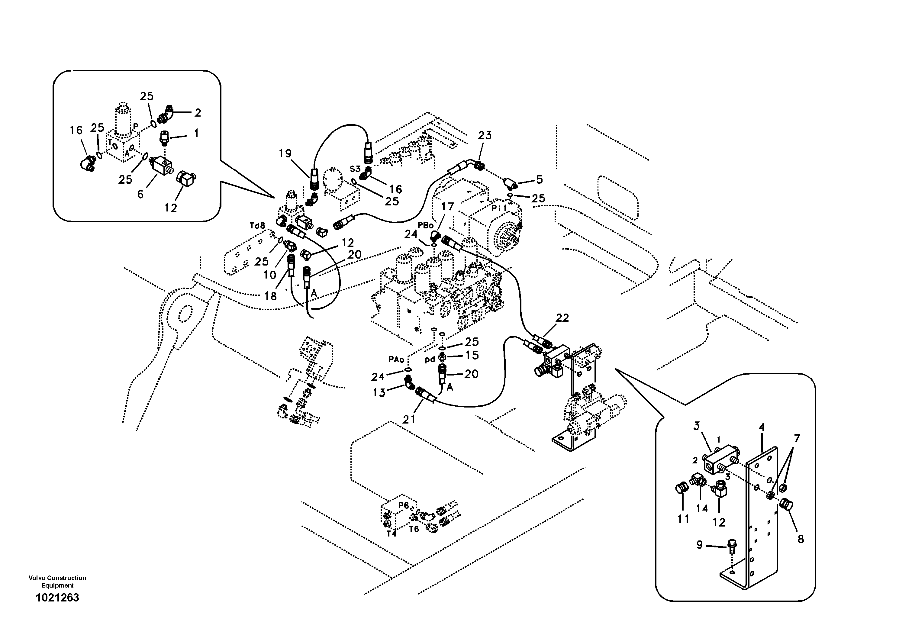 Working hydraulic, hammer and shear for upper — volvo parts diagram