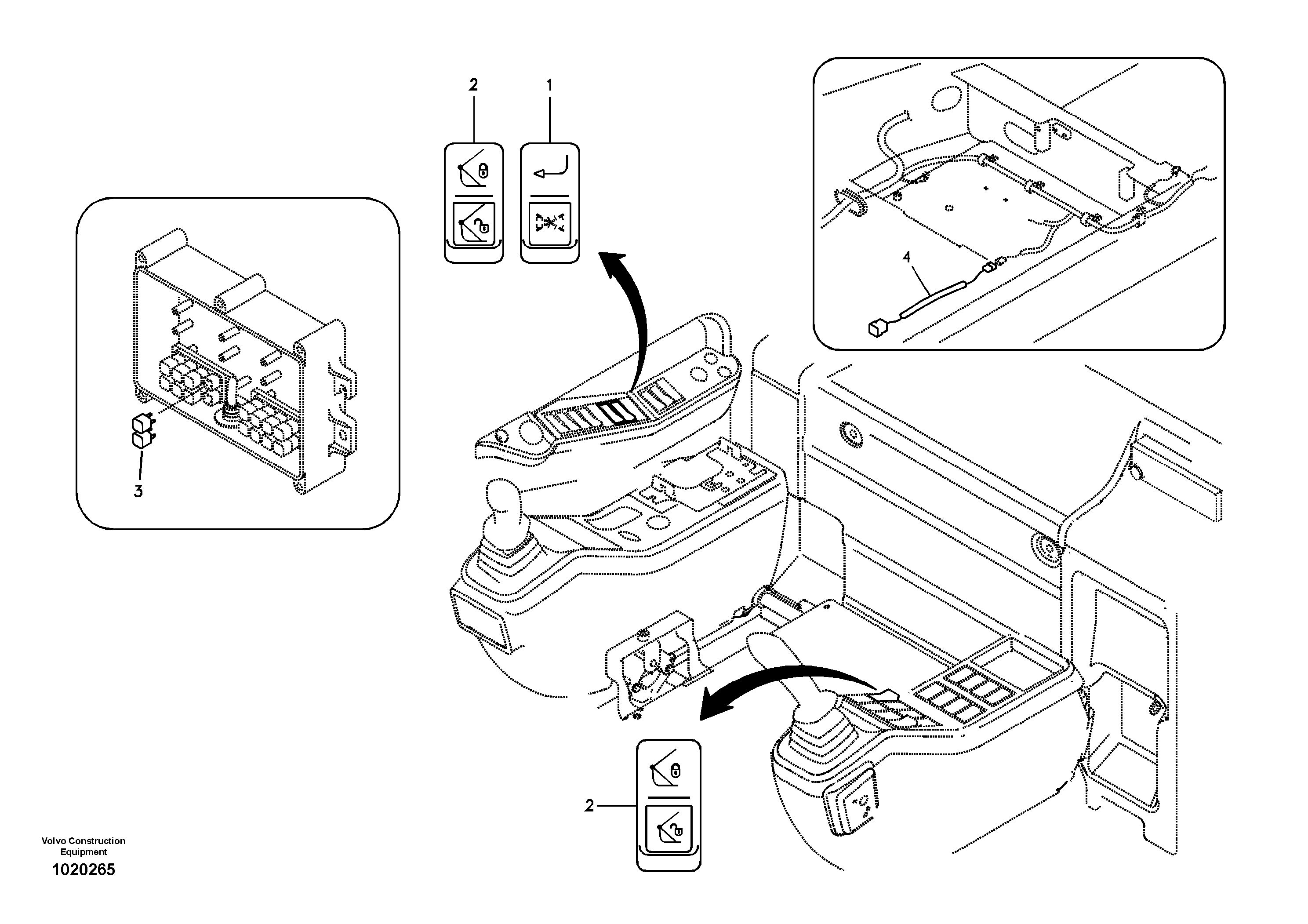 Switch, quickfit control — volvo parts diagram