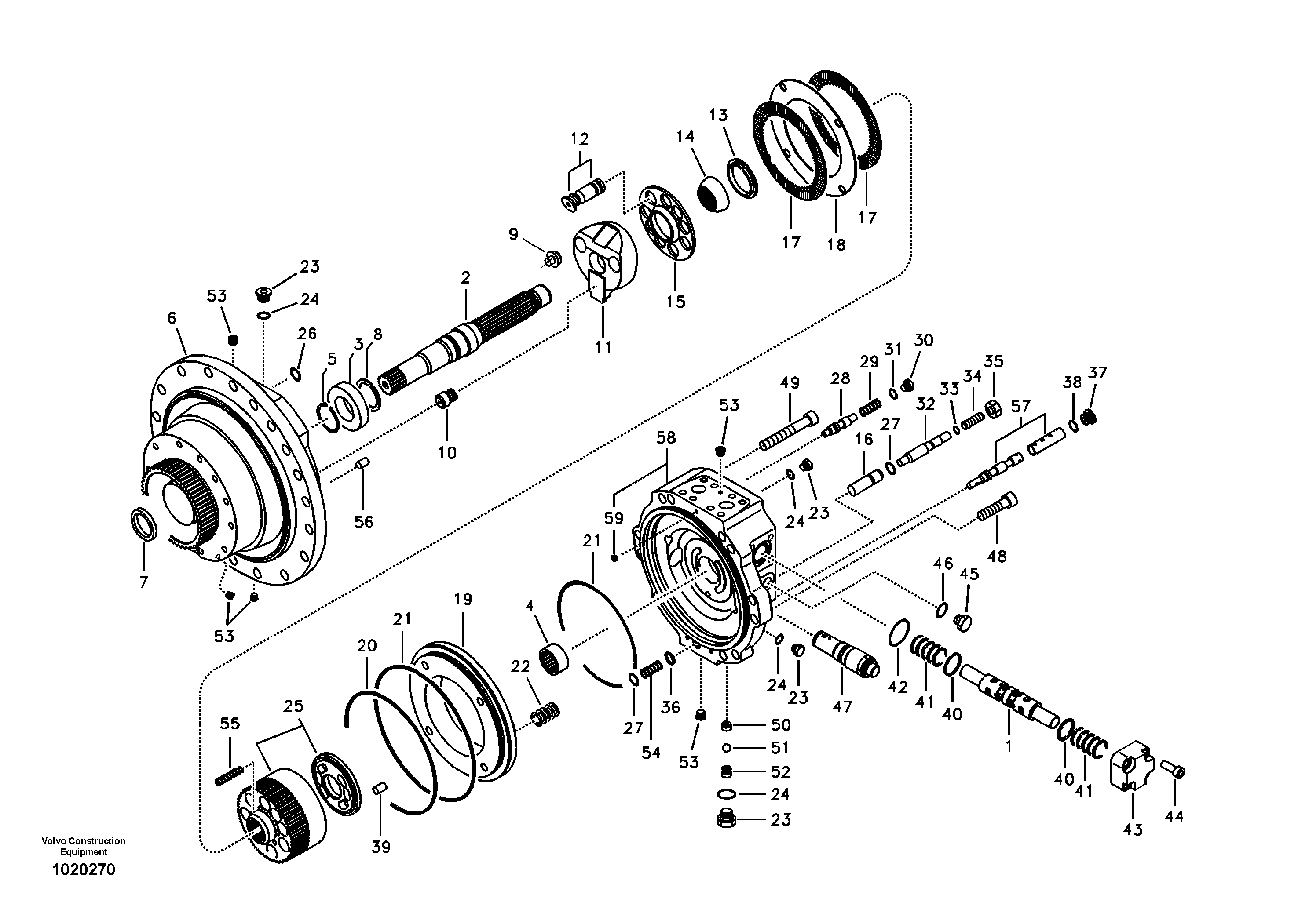 Travel motor — volvo parts diagram