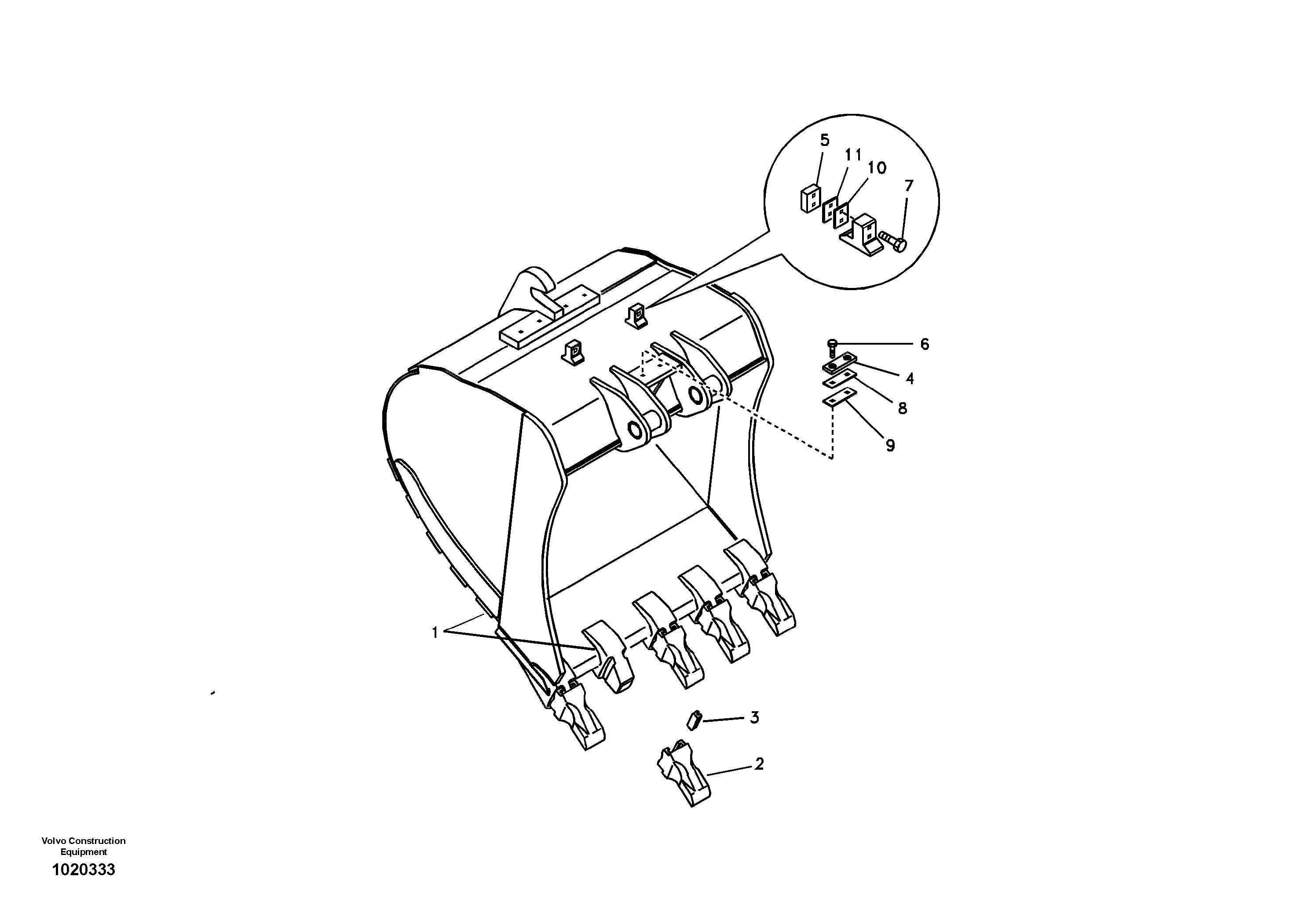 Buckets for Quickfit — volvo parts diagram