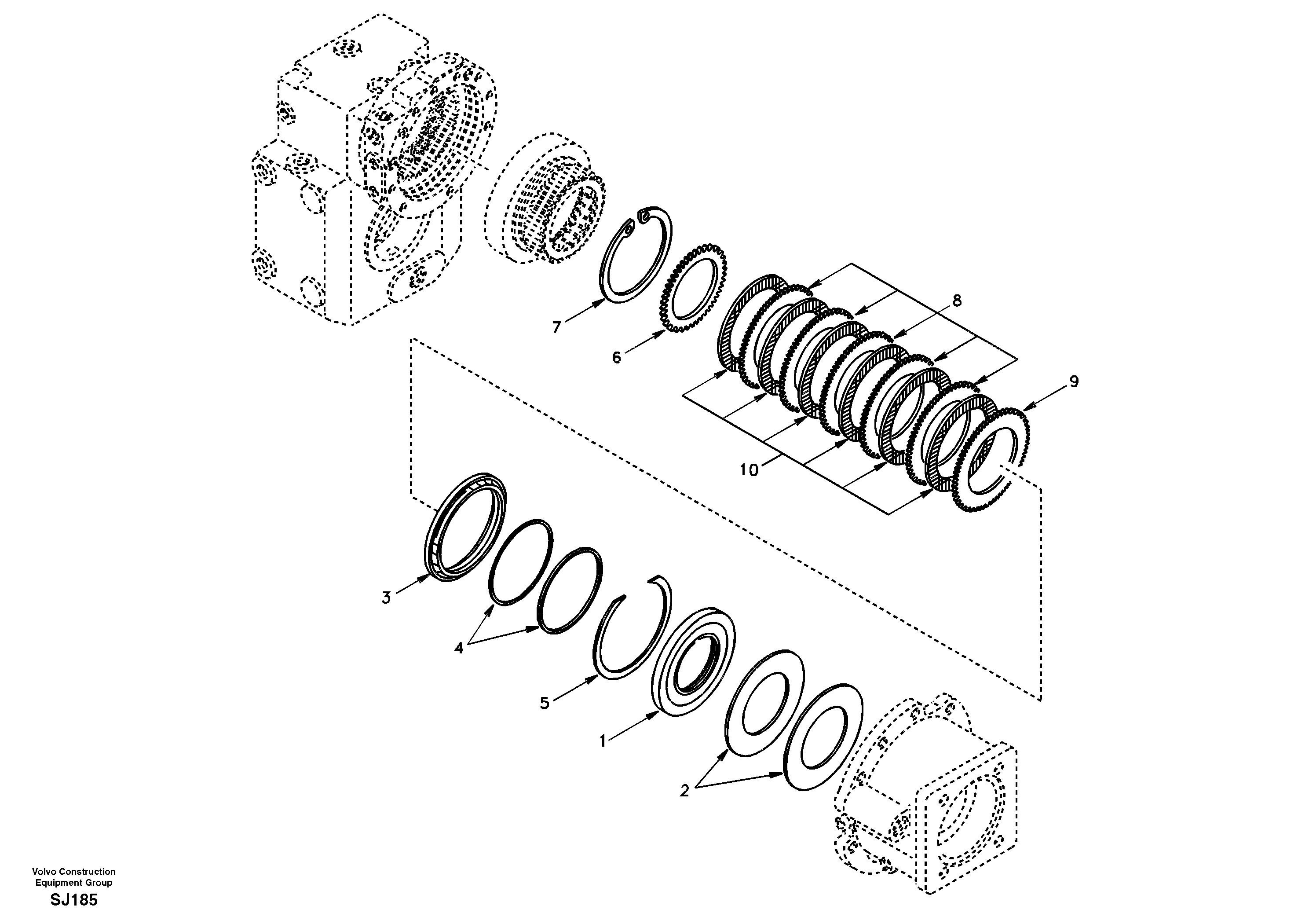 Disc brake — volvo parts diagram
