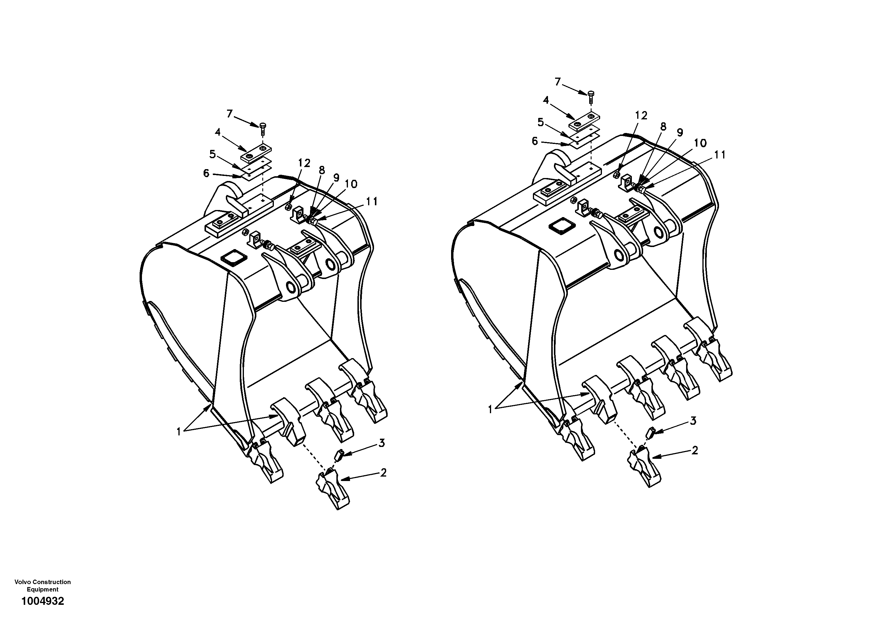 Buckets for Quickfit — volvo parts diagram