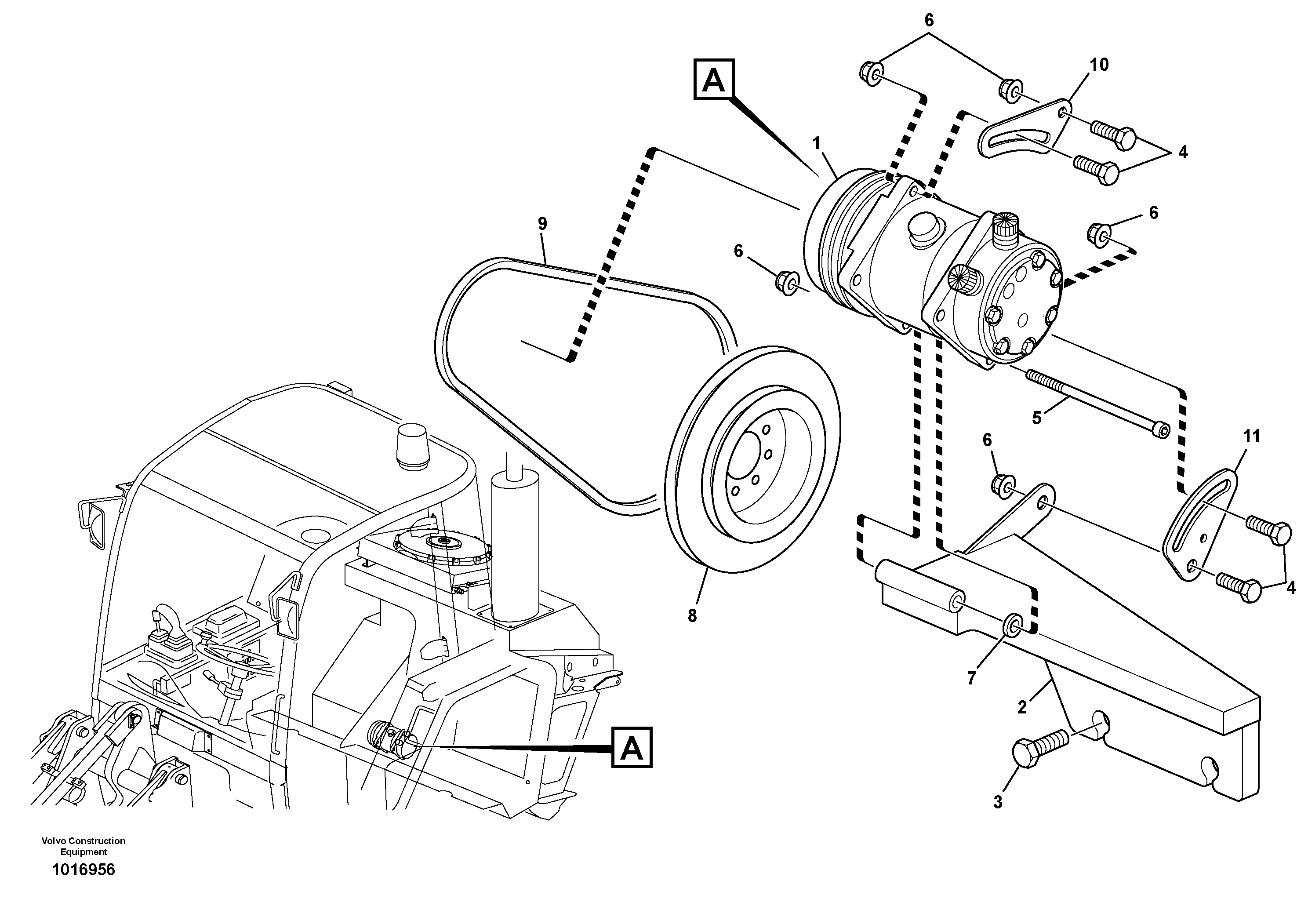 Compressor 11390436 — volvo parts diagram
